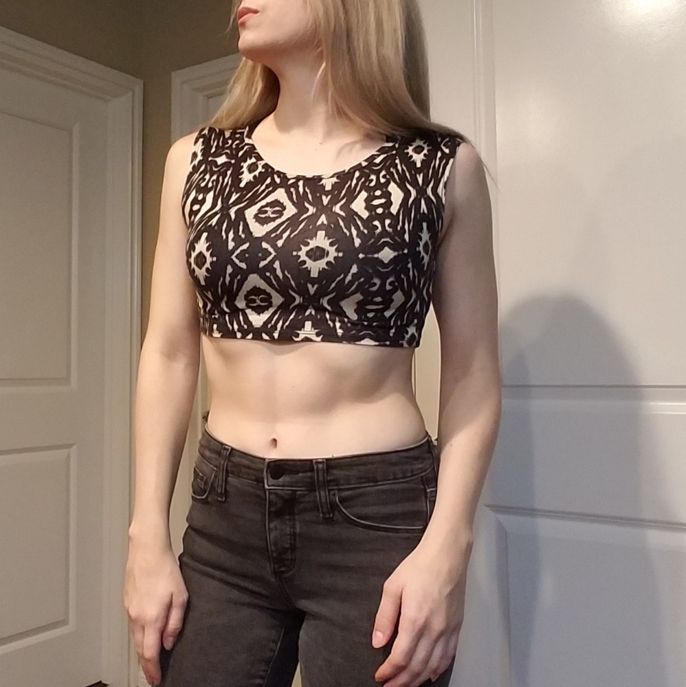 Boho print crop top